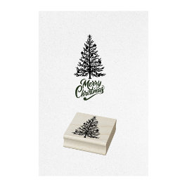 Kerstboom Ornament Stamp Rubberstempel