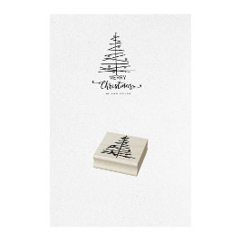Kerstboom Ornament Stamp Rubberstempel