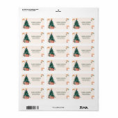 Kerstboom ornamenten decoratie etiket (Full Sheet)