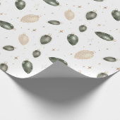 Kerstboom Ornamenten Rustiek Vakantie Gift Cadeaupapier (Hoek)