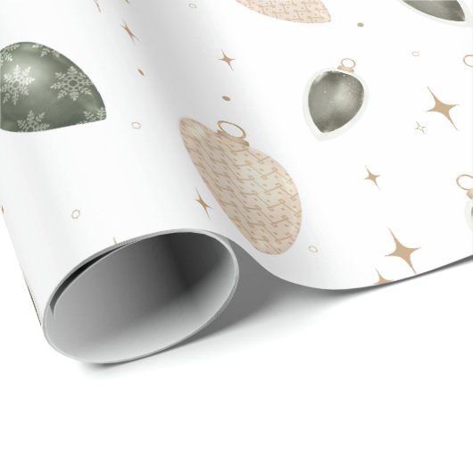 Kerstboom Ornamenten Rustiek Vakantie Gift Cadeaupapier (Rol Hoek)