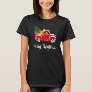 Kerstboom Oude Wagen Truck Kerstmis Vrolijk Kerstf T-shirt