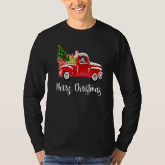 Kerstboom Oude Wagen Truck Kerstmis Vrolijk Kerstf T-shirt