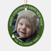 Kerstboom paardenslee keramisch ornament (Links)