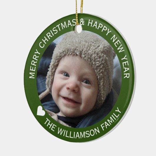 Kerstboom paardenslee keramisch ornament (Links)