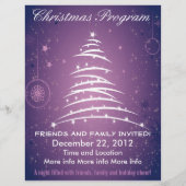 Kerstboom Paarse Kerstprogramma Flyer (Achterkant)