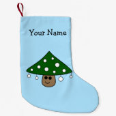 Kerstboom paddenstoel kous kleine kerstsok (Voorkant)