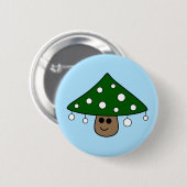 Kerstboom Paddestoel Button (Voorkant /achterkant)