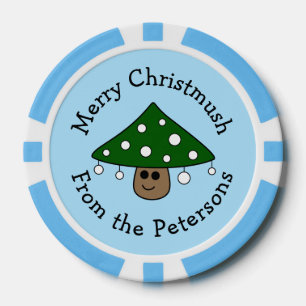 Kerstboom Paddestoel Poker Chips