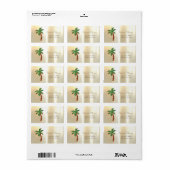 Kerstboom Palm String Lichten Goud Etiket (Full Sheet)