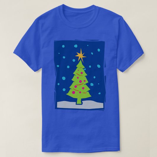 Kerstboom papier schoon gesneden t-shirt (Design voorkant)