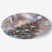 kerstboom  papieren bordje (Gekanteld)