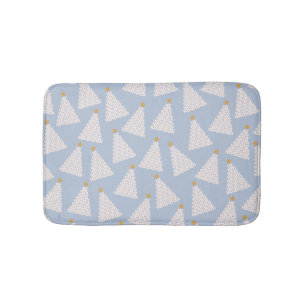Kerstboom patroon blauw badmat