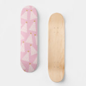 Kerstboom patroon roze skateboard (Voorkant)