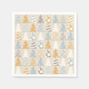 Kerstboom patroon servet
