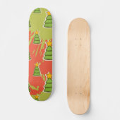 Kerstboom patroon skateboard (Voorkant)
