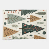 Kerstboom Patroon  vakantie Theedoek (Horizontaal)