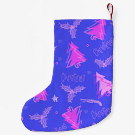 Kerstboom patterned Stoking Sock Dubbelzijdig Kleine Kerstsok