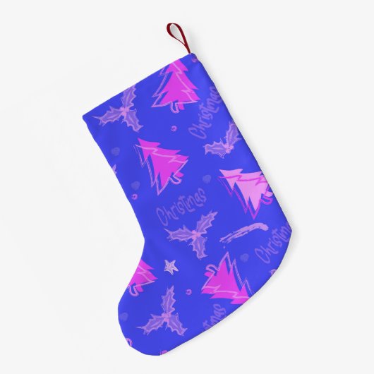 Kerstboom patterned Stoking Sock Dubbelzijdig Kleine Kerstsok (Achterkant (Hangend))