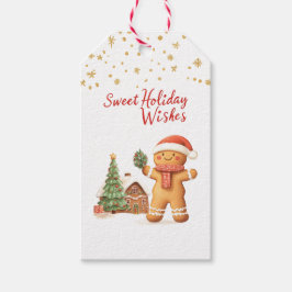 Kerstboom peperkoek man cadeaulabel