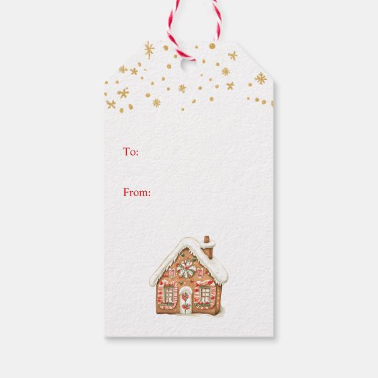 Kerstboom peperkoek man cadeaulabel (Achterkant)