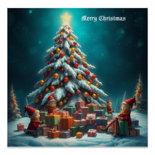 kerstboom perfect poster