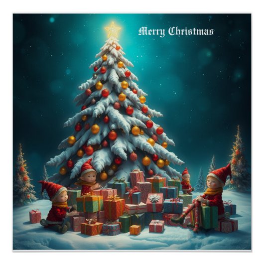 kerstboom perfect poster (Voorkant)