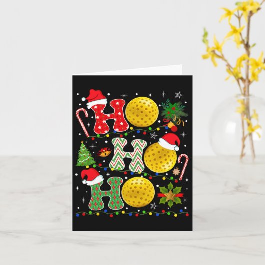 Kerstboom Pickleball Ho Ho Santa Lights XM Kaart (Gele Bloem)