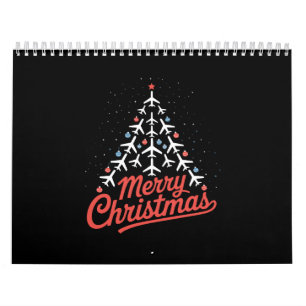 Kerstboom Piloot in Vliegtuig Kalender