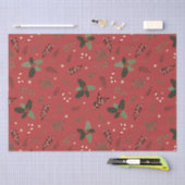 Kerstboom Pine Branch Holly Berry Mistletoe Tissuepapier (Craft)