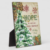 Kerstboom Pine Cone Hope Snowflake Collage Fotoplaat (Zijkant)