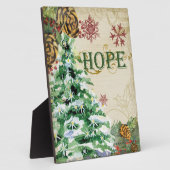 Kerstboom Pine Cone Hope Snowflake Collage Fotoplaat (Zijkant)