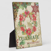 Kerstboom Pine Cone Peace Snowflake Collage Fotoplaat (Zijkant)