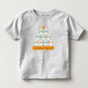 Kerstboom piramide gemaakt van Kerstmis sneeuwpopp Kinder Shirts
