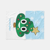 Kerstboom poep emoji fleece deken (Voorkant (Horizontaal))