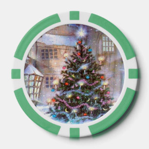 kerstboom poker chips
