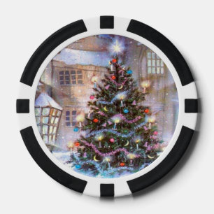 kerstboom  poker chips