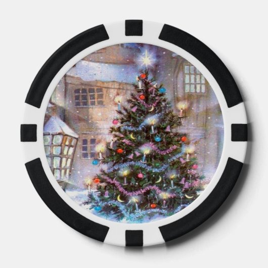 kerstboom poker chips (Voorkant)