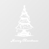 Kerstboom Prettig Kerstfeest | Vakantie  Raamsticker (Vel)