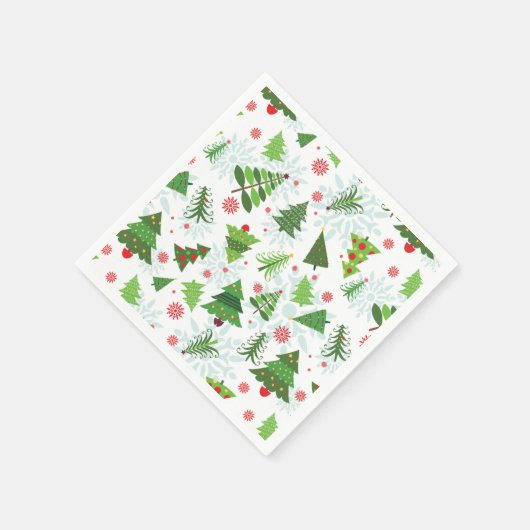 Kerstboom Print Papieren servetten (Hoek)