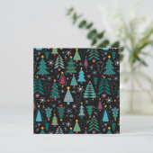 Kerstboom printuitnodiging kaart (Staand voorkant)