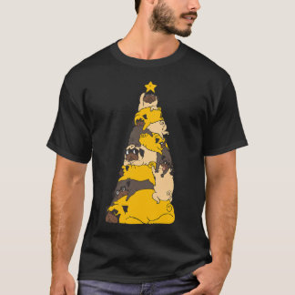 Kerstboom Pugs T-shirt