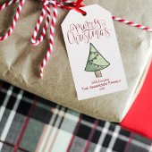 Kerstboom {RED} Cadeaulabel