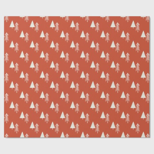 Kerstboom Red Cadeaupapier (Vlak)