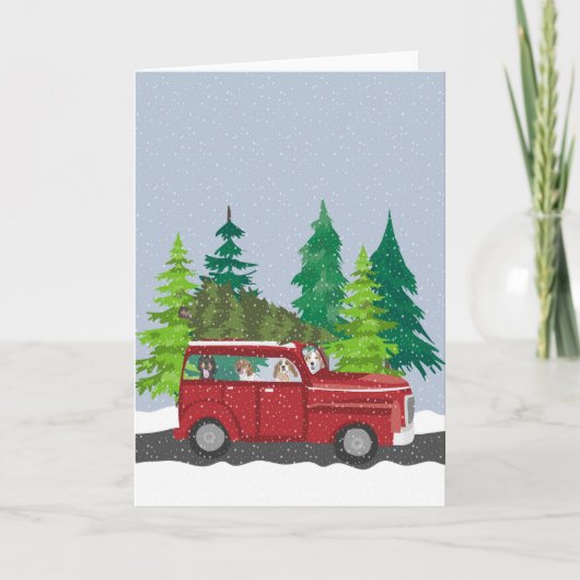 Kerstboom Reis Vakantiekaart Kaart (Voorkant)