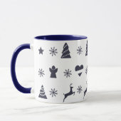 Kerstboom, rendieren, engelen en sneeuw mok (Links)