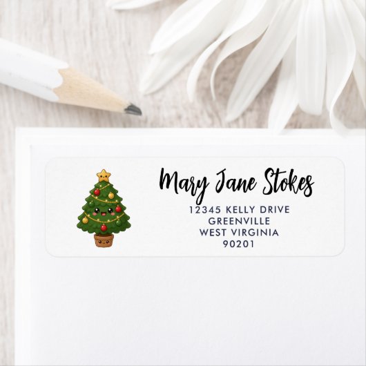 Kerstboom Retouradres Label | Festieve Holi (Insitu)