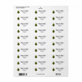 Kerstboom Retouradres Label | Festieve Holi (Full Sheet)