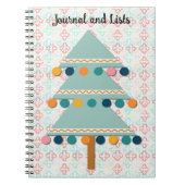 Kerstboom Retro Art Journal en lijsten Spiral Notitieboek (Voorkant)