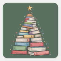 Kerstboom Retro Boekenwurm Bibliotheek